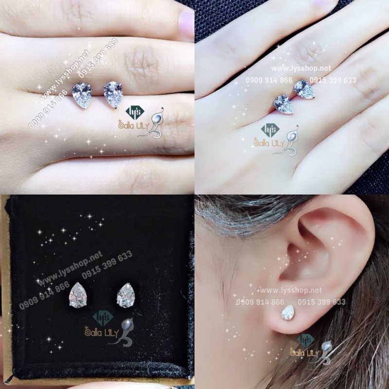 BÔNG TAI KC GIỌT NƯỚC  6X4,2LY - N.2520
