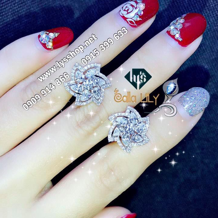 MẪU BÔNG HOA KIM CƯƠNG GIỌT NƯỚC