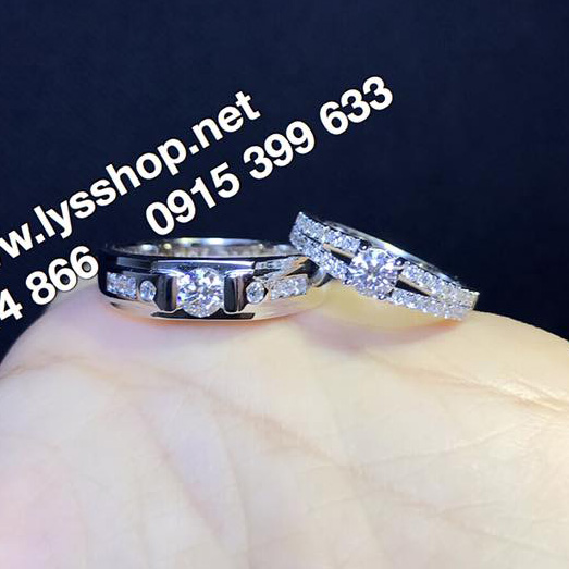 NHẪN CƯỚI VIÊN CHỦ TỪ 3,8 - 4,2 LY - N.2589