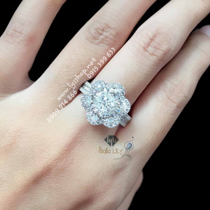 NHẪN HOA KIM CƯƠNG PEAR & HEART SHAPE - N.2890