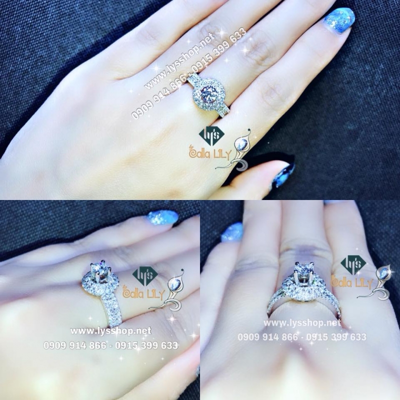 NHẪN KC THIÊN NHIÊN HALO 2 VÒNG - N.3151