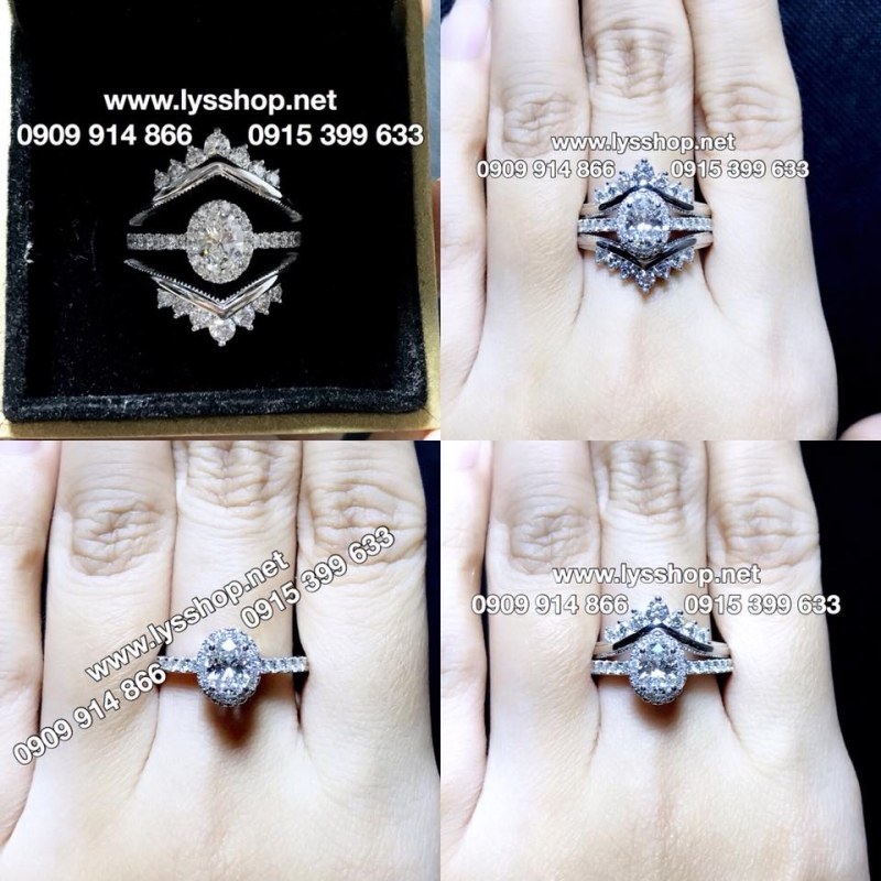 SET 3 NHẪN KC OVAL 6,09x4,55 LY - N.3218