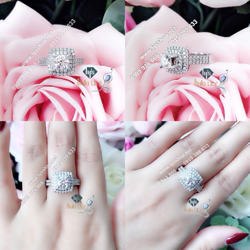NHẪN KC HALO 2 VÒNG - N.3333