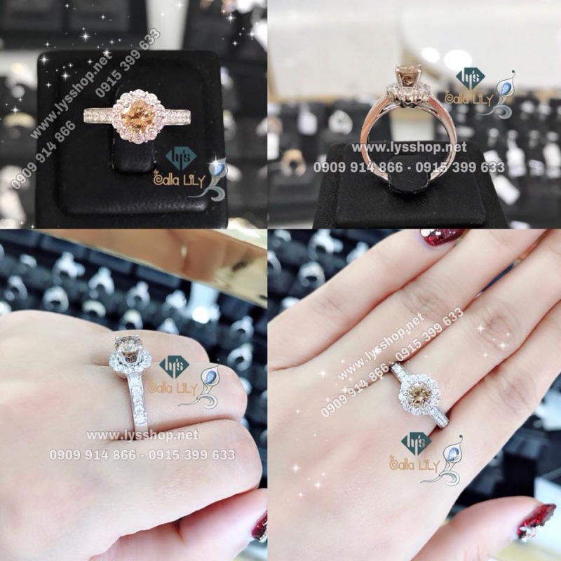 NHẪN KC HALO TRÒN 6 LY - N.4182