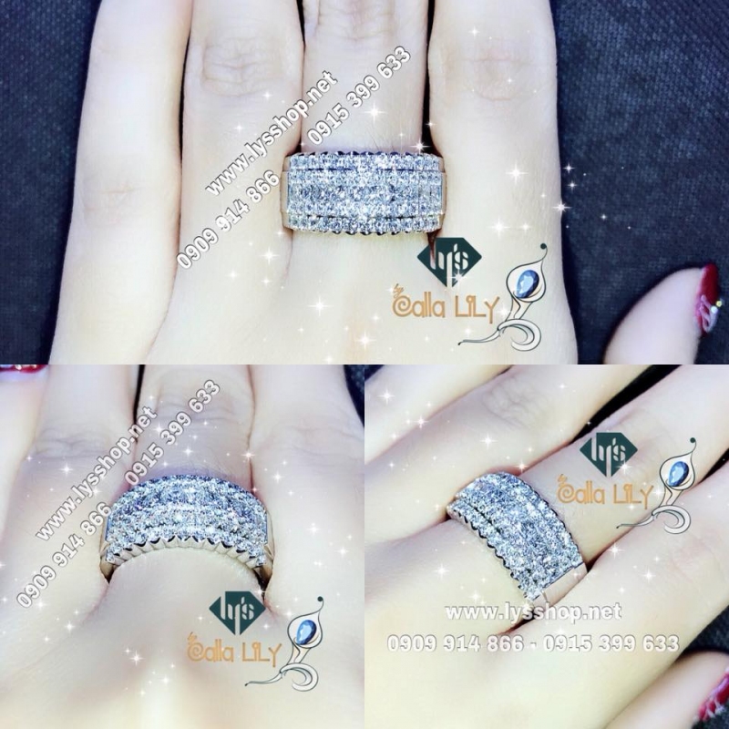 [HÀNG ĐẶT] NHẪN BAND 5 HÀNG KC - N.4880