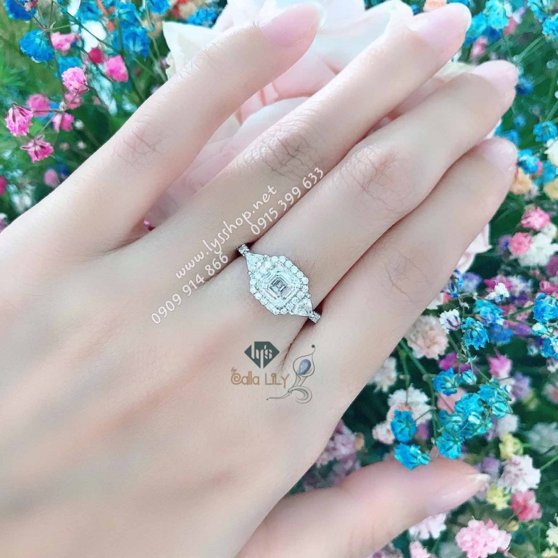 MẪU NHẪN KC ASSCHER 1 CARAT - N.5042