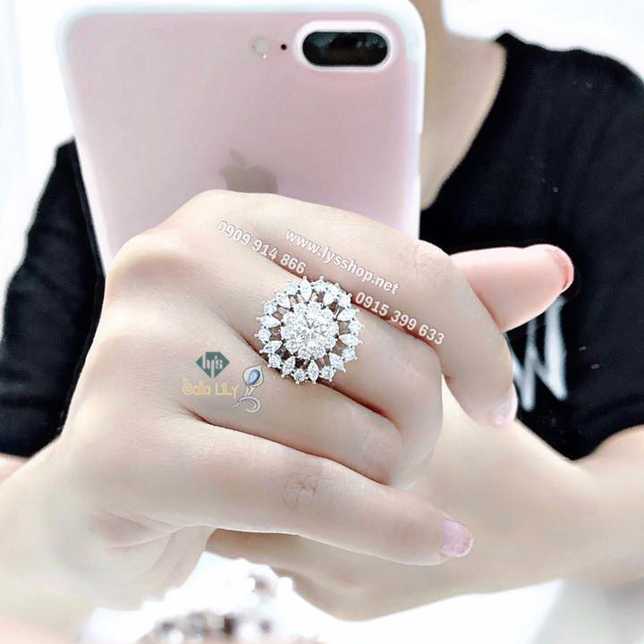 NHẪN CHÙM MARQUISE KC 5,4 LY GIA  - N.5196