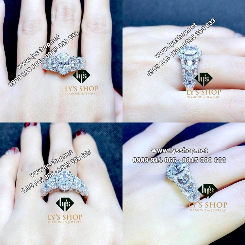 NHẪN KC VIÊN CHỦ OVAL GIA - N.5310
