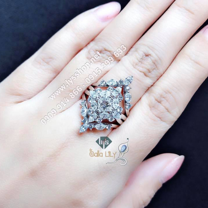 NHẪN LỒNG FANCY KC VUÔNG 4.5 LY - N.5472