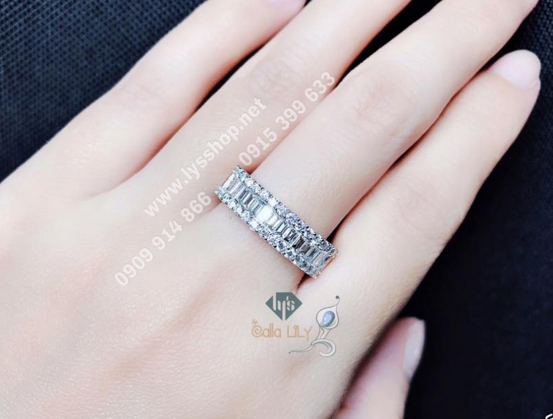 MẪU NHẪN BAND KC BAGUETTE 3 HÀNG