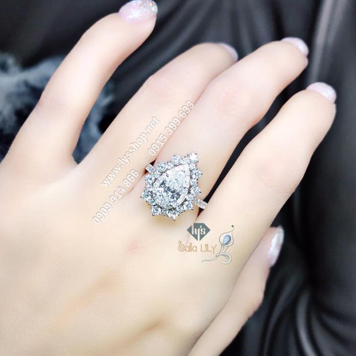 MẪU NHẪN HALO CHÙM GIỌT NƯỚC - N.5751