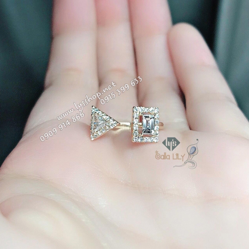 MẪU NHẪN KC EMERALD & TRIANGLE - N.5979