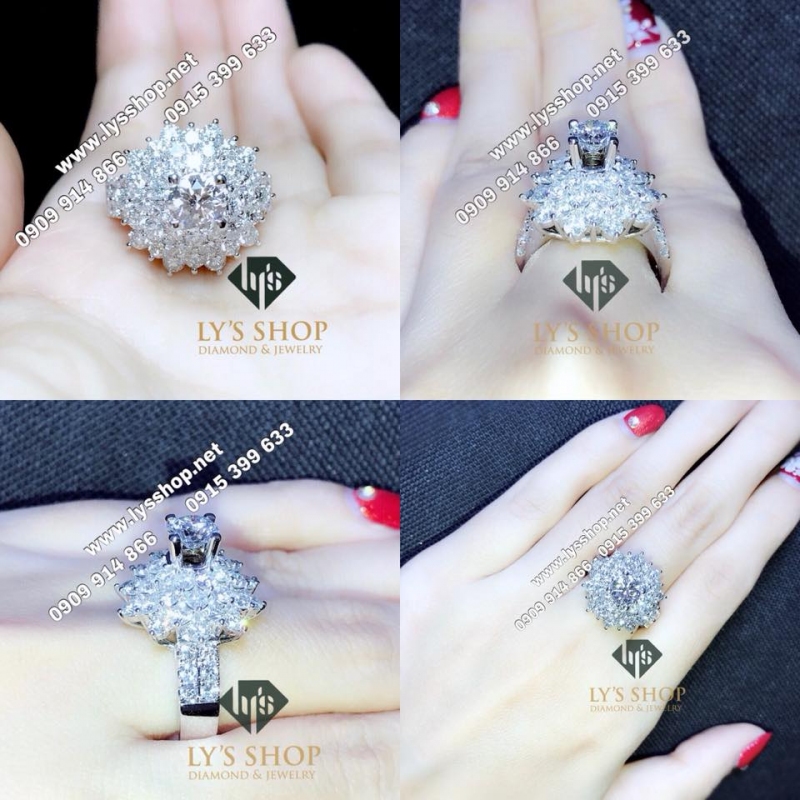 NHẪN KC KẾT CHÙM 4 TẦNG - N.4584