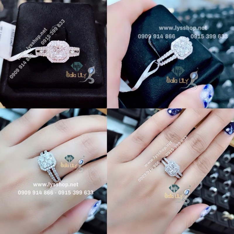NHẪN KIM CƯƠNG MẪU GHÉP CLUSTER HONG KONG - S040459