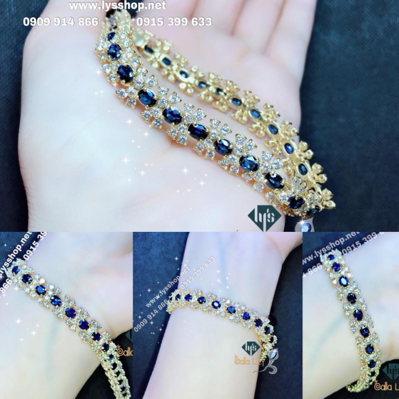 LẮC KIM CƯƠNG PHỐI SAPPHIRE - N.1228