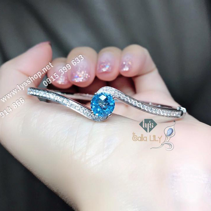 VÒNG KIM CƯƠNG VIÊN CHỦ ĐÁ TOPAZ